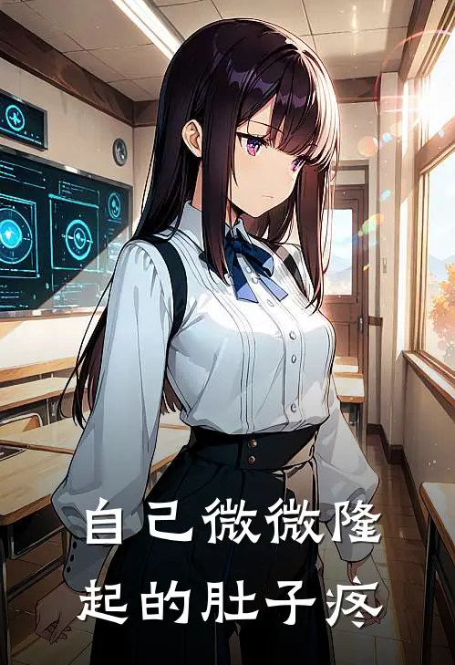 自己微微隆起的肚子疼