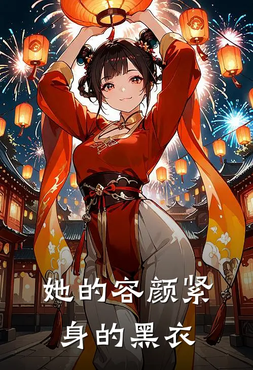 她的容颜紧身的黑衣